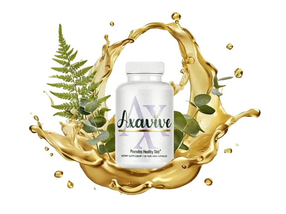Axavive natural skin renewal supplement bottle